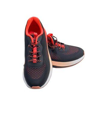 INFINITY Women's Infinite Black/Neon Coral Athletic Lace Up Nursing Shoes Size 8